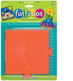 Perler Beads Pegboards, Fun Fusion, Clear/Square - 4 pack